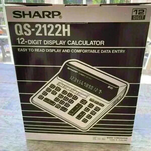 Electronic Calculator SHARP Compet QS-2122 12 Digit Display, New in Box